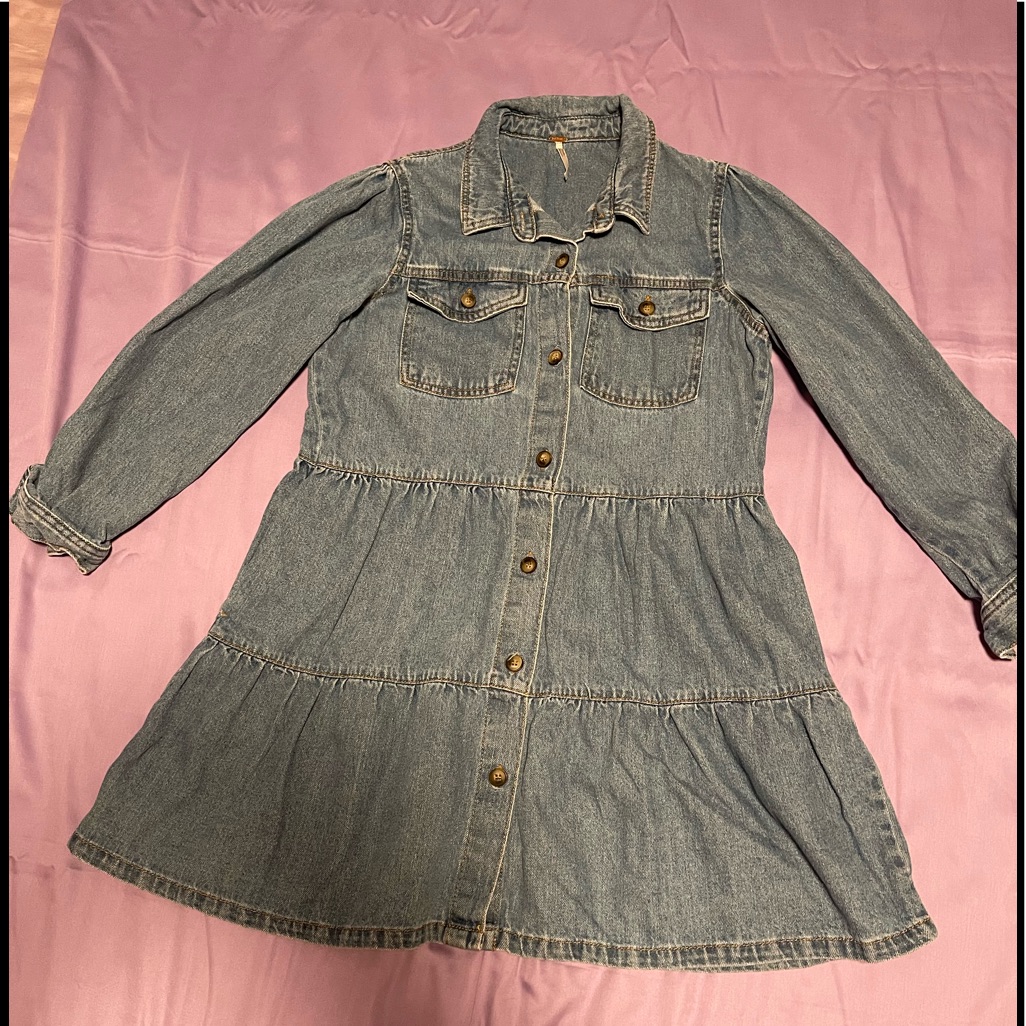 Free People Denim Babydoll Dress
